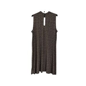 Grace Elements Woman Black Khaki Geometric Keyhole Shift Dress 2X 8720089W‎